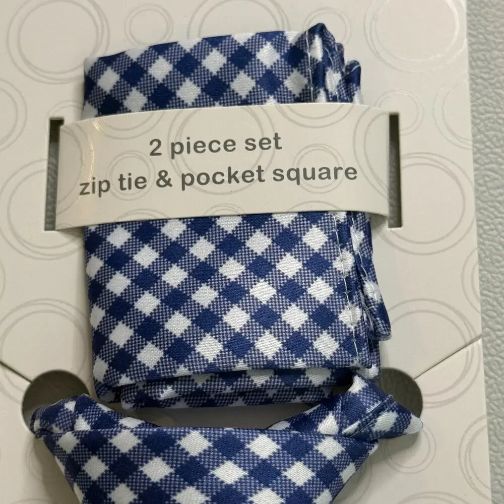 Wonder Nation Boys Necktie Pocket Square 2 Piece Set Blue NWT One Size